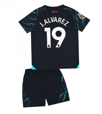 Manchester City Julian Alvarez #19 Replika Babytøj Tredje sæt Børn 2023-24 Kortærmet (+ Korte bukser)